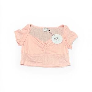 NWT Princess Polly Baby Pink Cropped Kimura Baby Tee Top Size 10